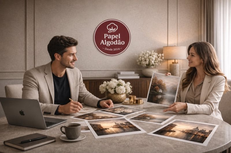 Atendimento com impressões Fine Art no Papel Algodão