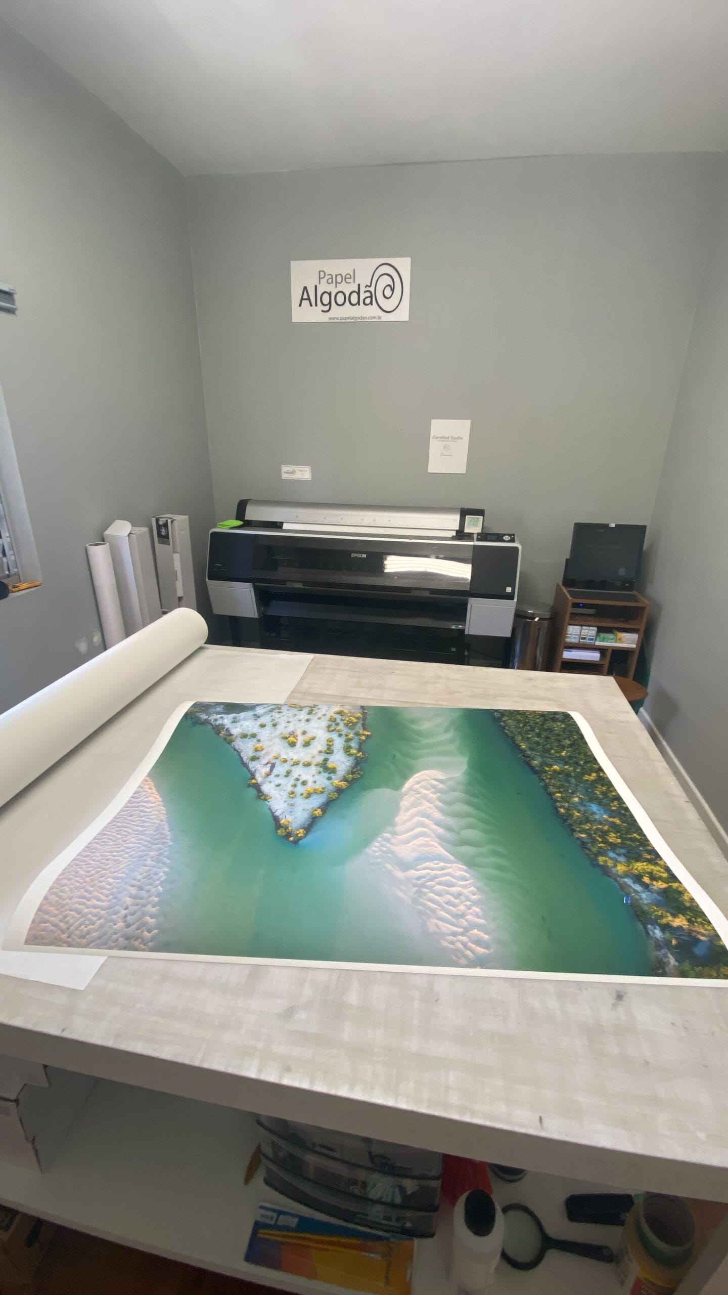 Foto aérea feita com drone impressa em Fine Art