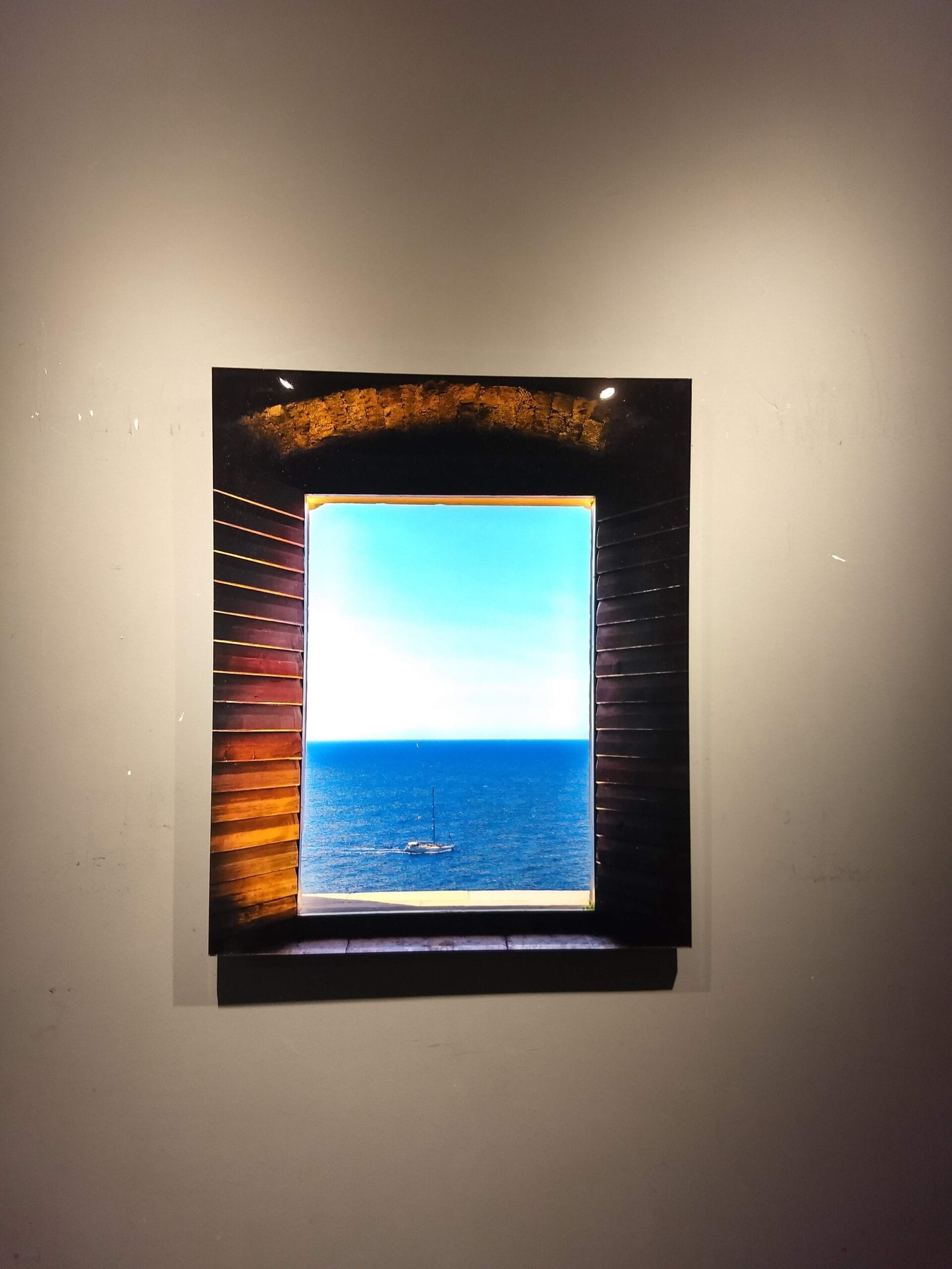 Fotografia de celular impressa e montada em metacrilato