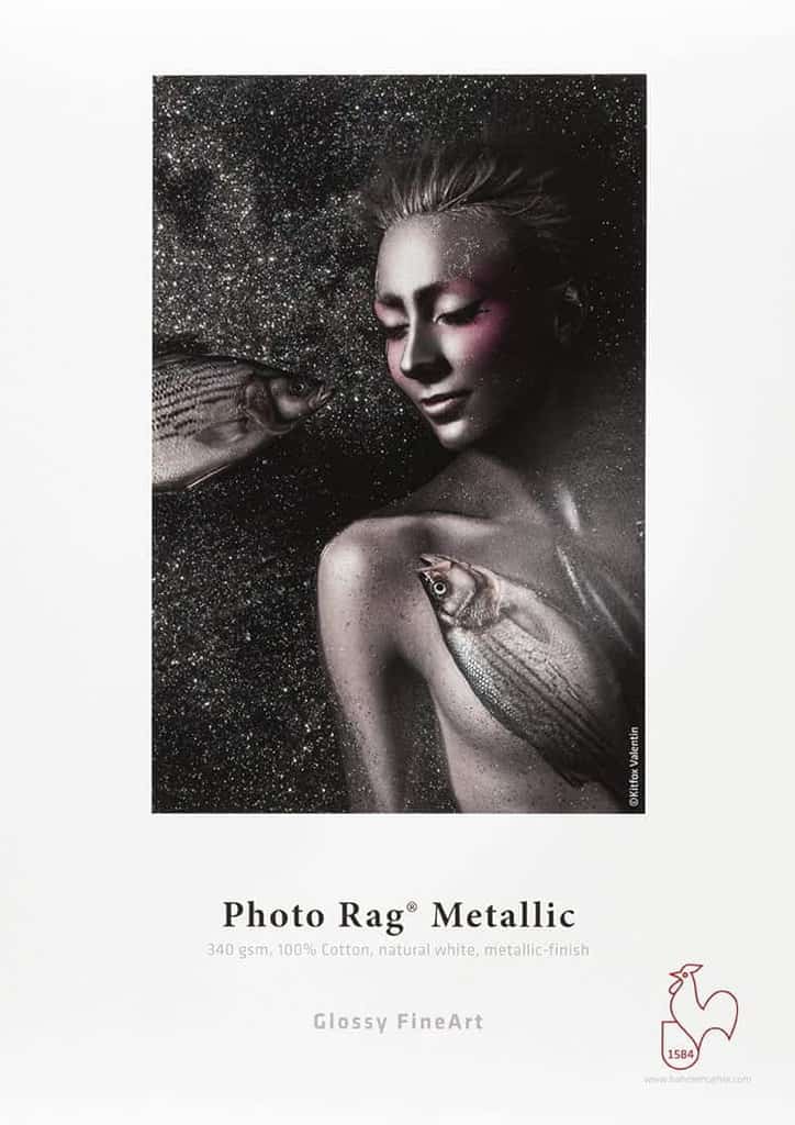 Amostra oficial Hahnemühle Photo Rag Metallic
