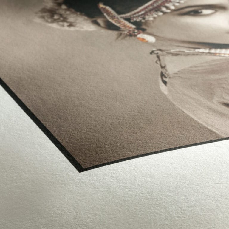 Detalhe de superfície do papel Photo Rag