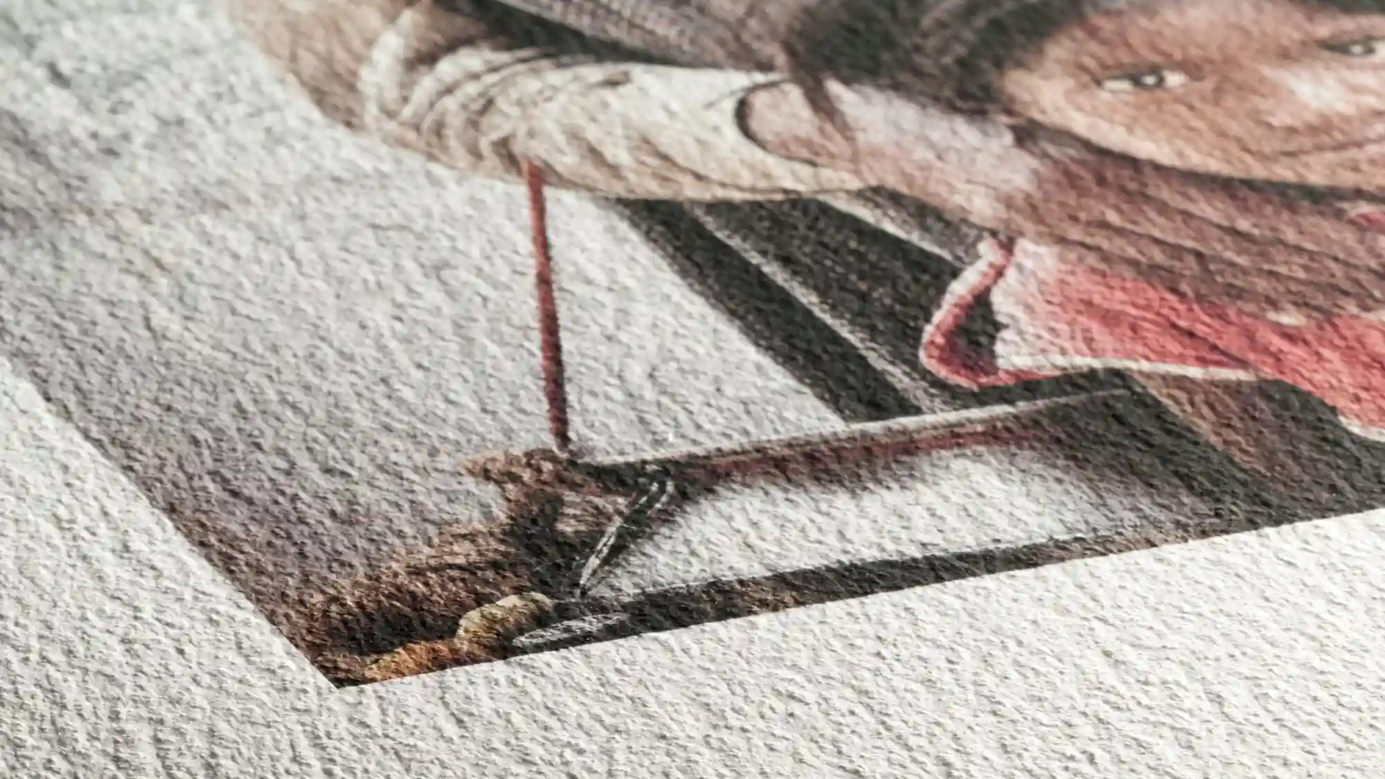 Detalhe de superfície do papel William Turner