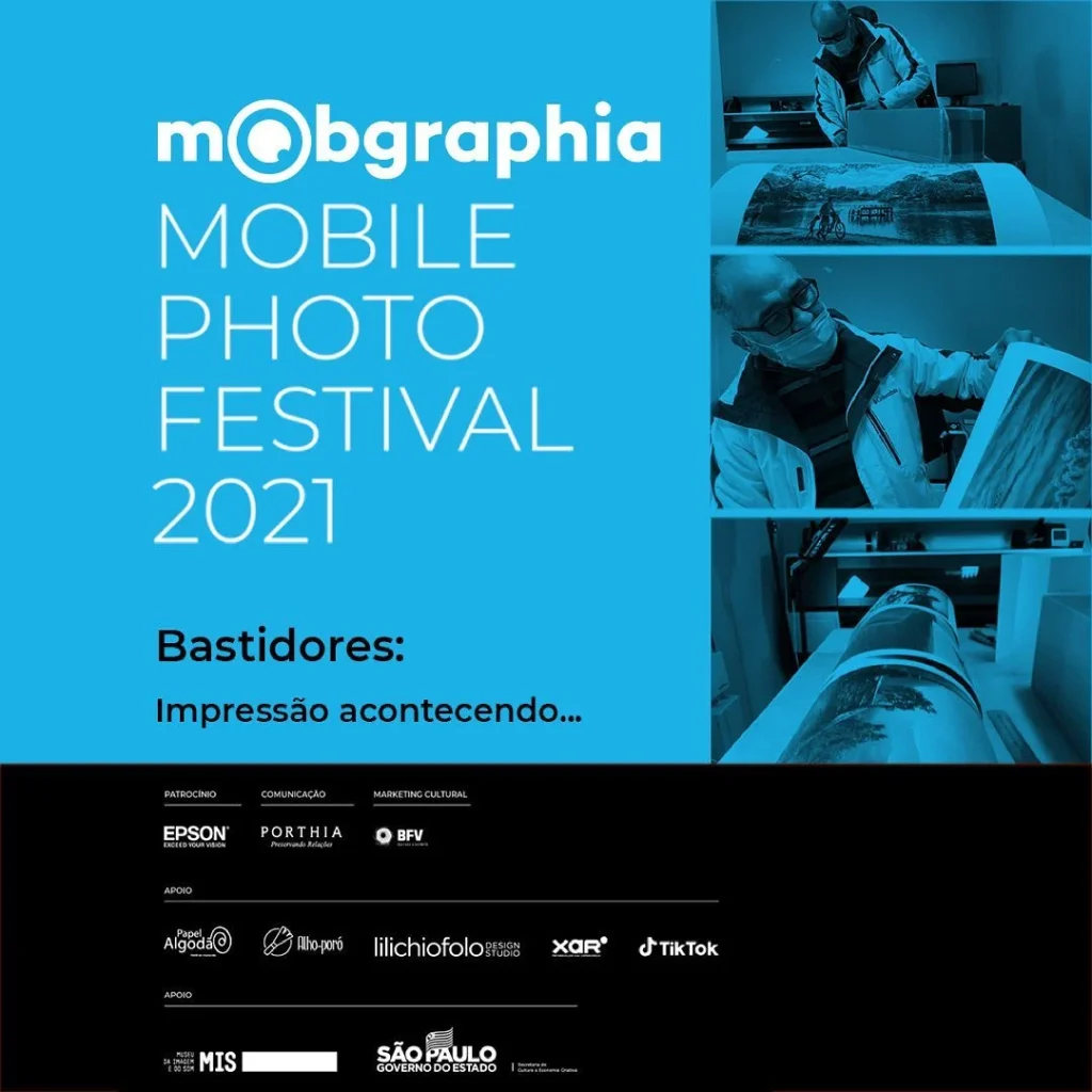 Publicação da Mobgraphia sobre os bastidores das impressões do Mobile Photo Festival 2021.